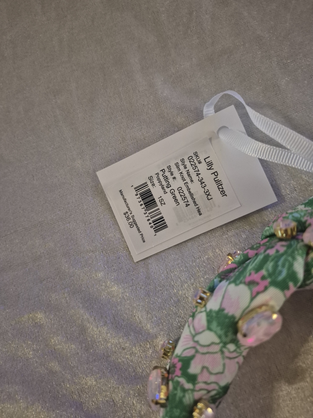 Lilly Pulitzer Slim Knot Embellished Headband Poppyland - Picture 3 of 5
